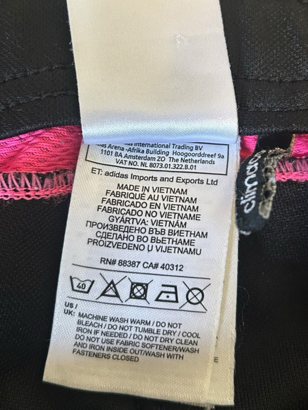 Adidas Tiro 15 ClimaCool Pants XL Black Pink Stripe Soccer Athletic - Picture 10 of 14